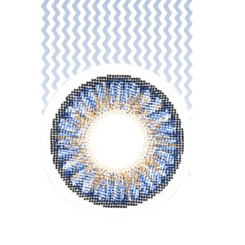 3 tone blue contact lens