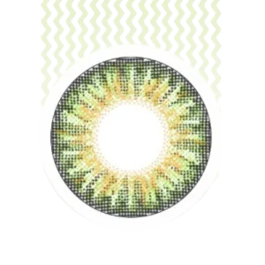 3 tone green contact lens