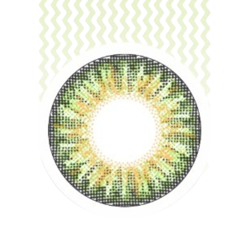 3 tone green contact lens